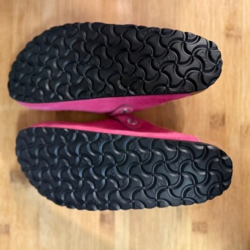 NWOT - Birkenstock Boston Genuine Shearling Lined Clog -  HOT PINK - Picture 15 of 16